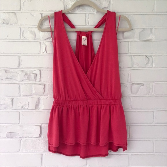 Free People Tops - Free People Racerback Peplum Tank Top Size Medium